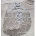 granite stone smiling buddha statue